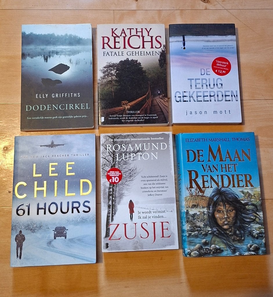 6 boeken thrillers, avontuur, actie, Ophalen of Verzenden, Gelezen