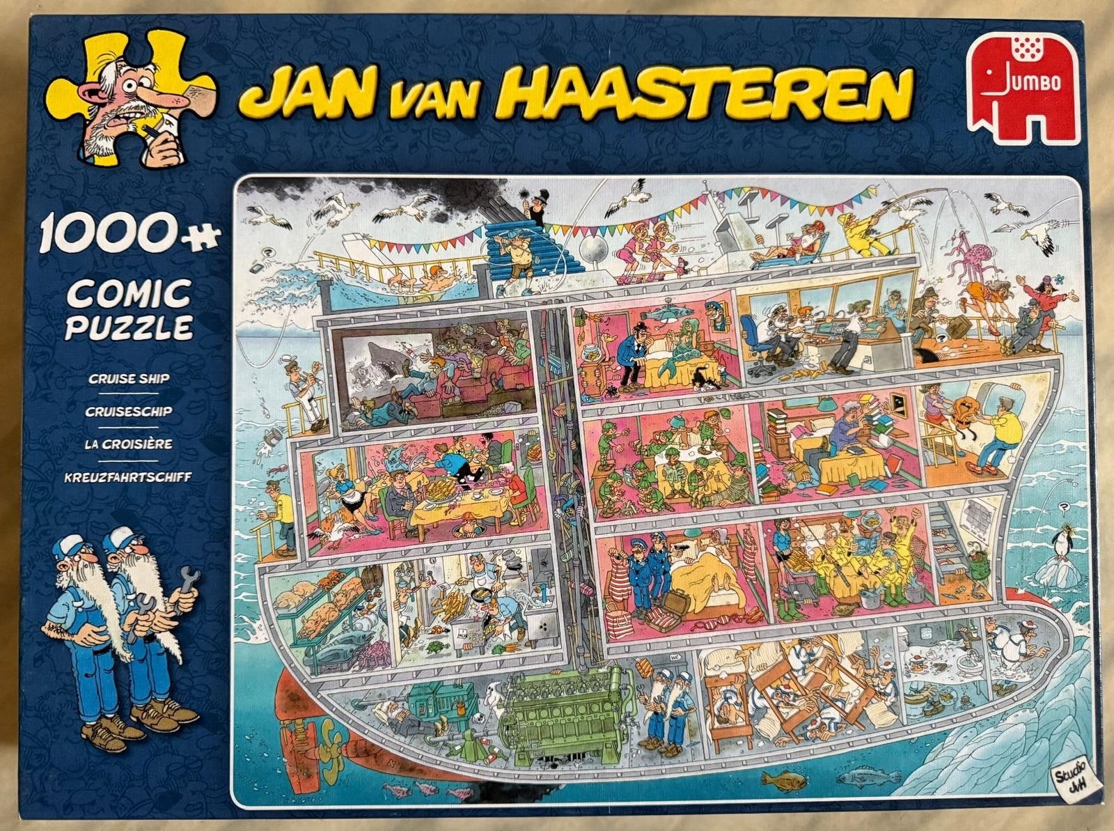 Jan vam Haasteren puzzel 1000 stukjes "Cruiseschip", Ophalen of Verzenden, 500 t/m 1500 stukjes, Zo goed als nieuw