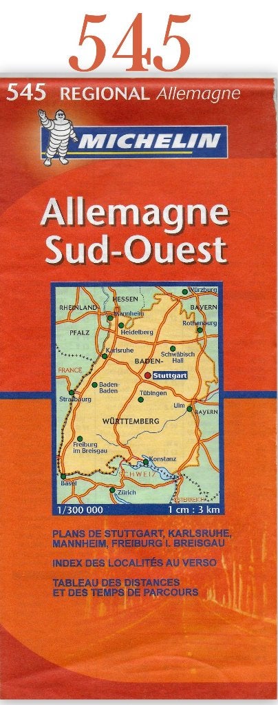 Plattegrond Michelin 545 Zuid Oost Duitsland 2011, 2000 tot heden, Ophalen of Verzenden, Nederland, Landkaart