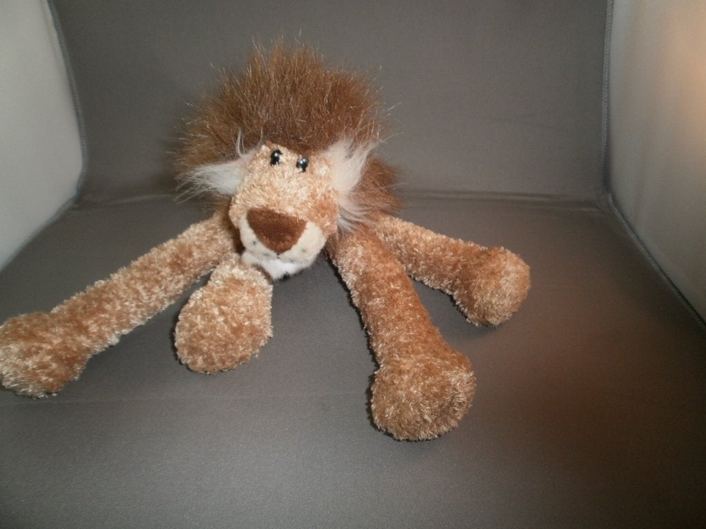 Anna club plush leeuw harig velours bruin crème lange poten, Kinderen en Baby's, Korrelvulling, Ophalen of Verzenden, Zo goed als nieuw