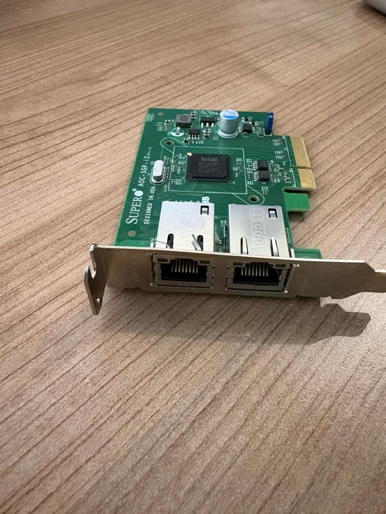 Supermicro AOC-SGP-i2 Intel I350 Dual Port NIC + Low Profile, Computers en Software, Netwerkkaarten, Ophalen of Verzenden, Gebruikt