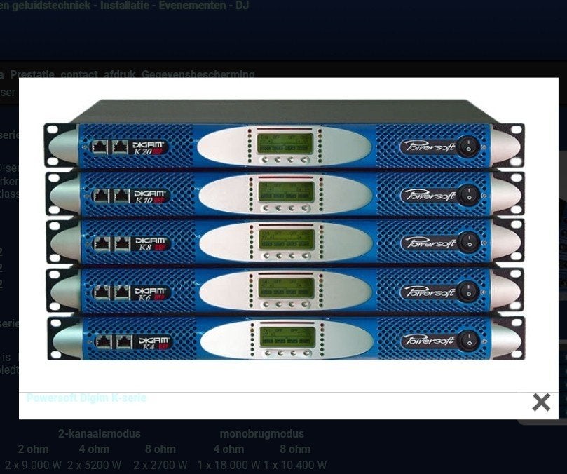 gezocht: powersoft k.serie/m serie, Ophalen, 120 watt of meer, Overige merken