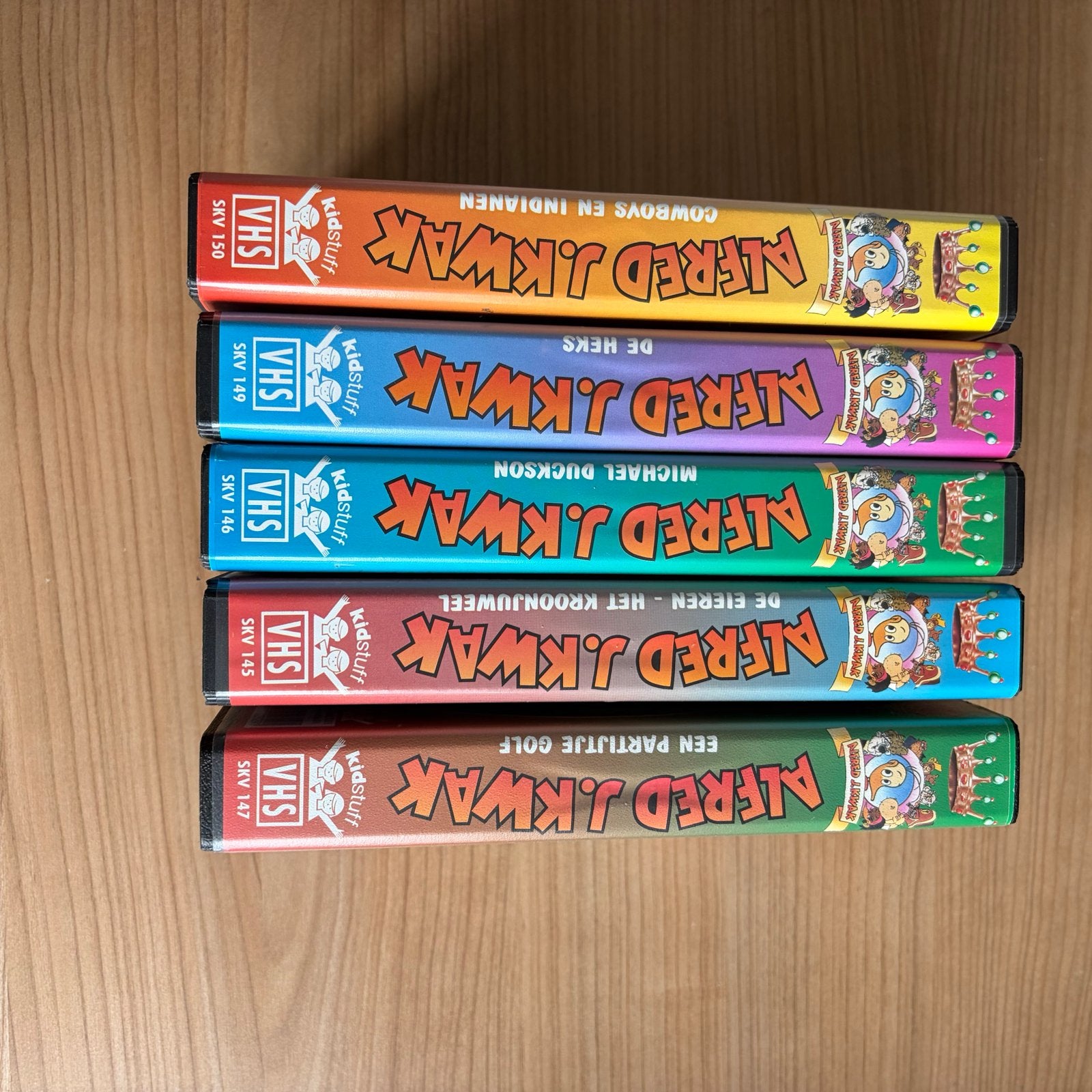VHS Alfred J. Kwak - Complete Collectie (5 banden), Gebruikt, Alle leeftijden, Kinderfilm, VHS