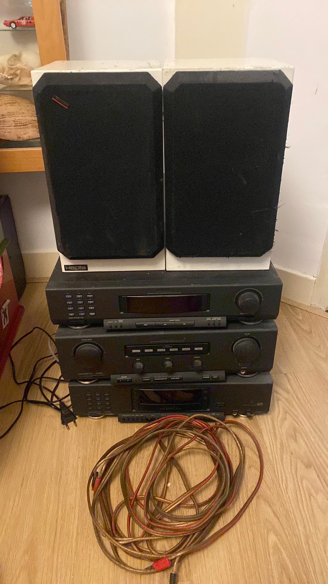 Philips radio, versterker, cd speler en hepta boxen, Ophalen, Gebruikt, Speakers, Philips
