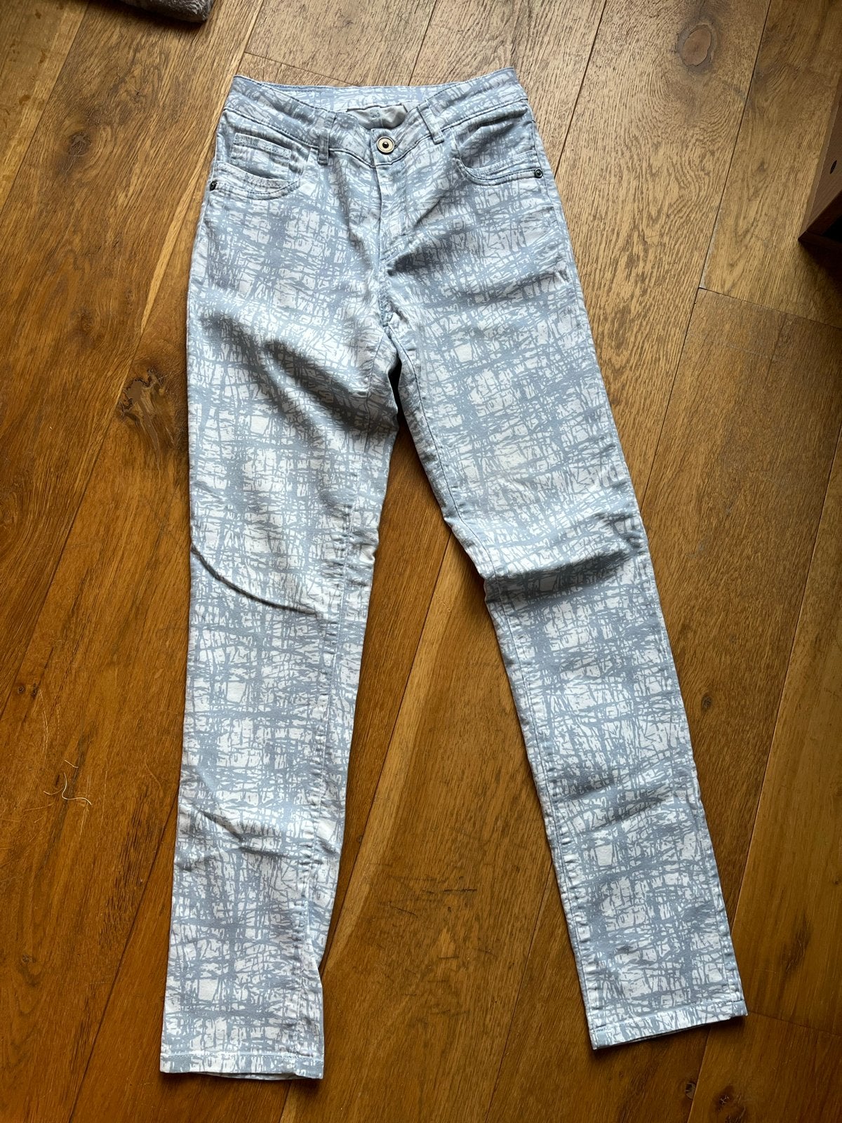 PARA MI CELINE Broek - Blauw/Wit Patroon - Maat S, Meerkleurig, Ophalen of Verzenden, Maat 36 (S), Lang