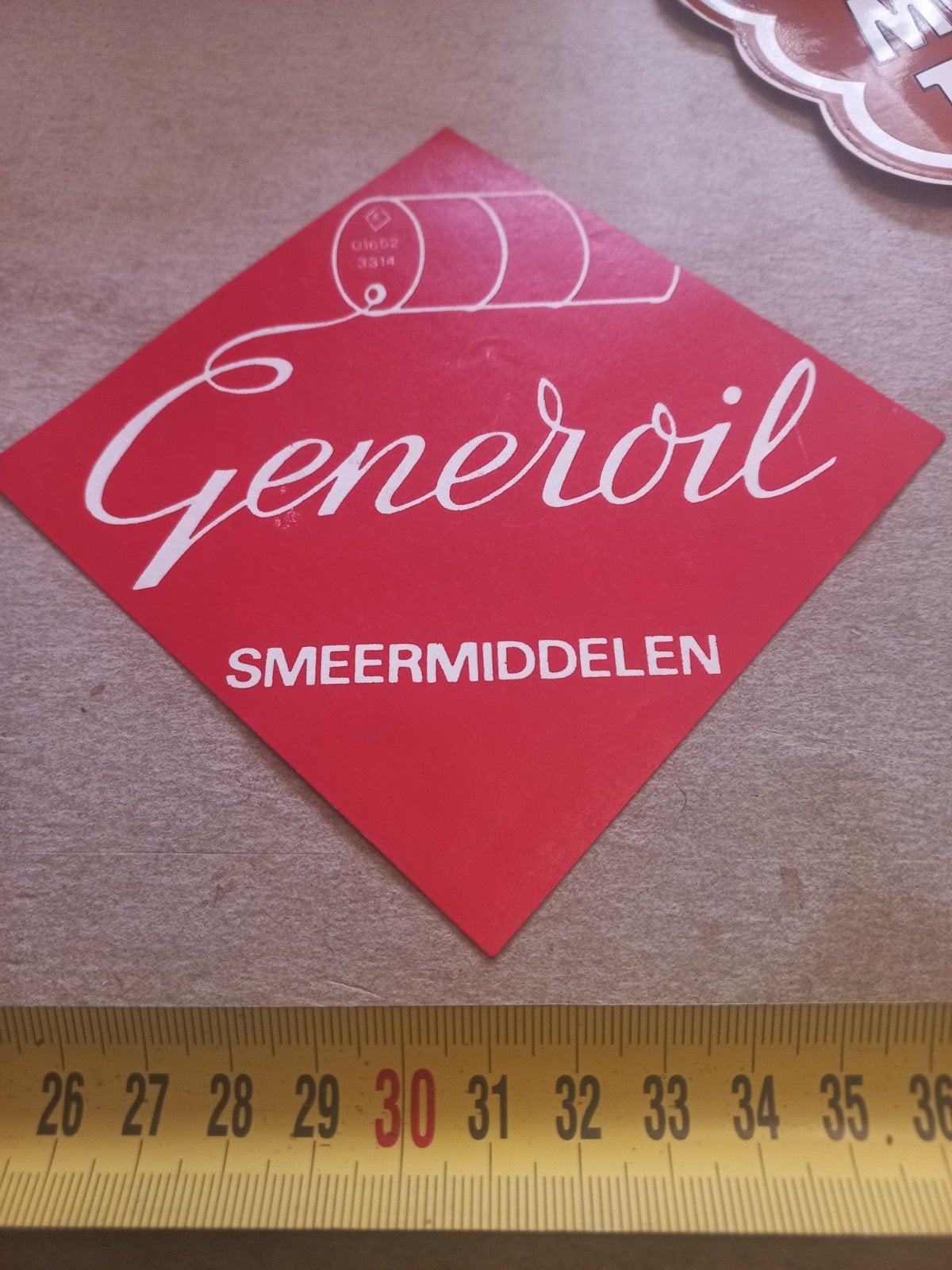 Vintage Generoil Smeermiddelen sticker, Verzamelen, Ophalen of Verzenden, Gebruikt