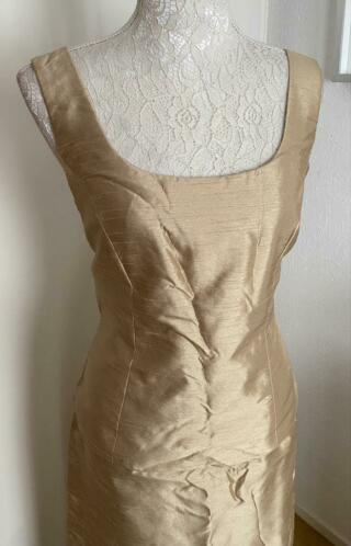 Lange jurk maat 38/40 van David’s Bridal, Kleding | Dames, Gelegenheidskleding, Maat 38/40 (M), Overige typen, Beige, Ophalen of Verzenden