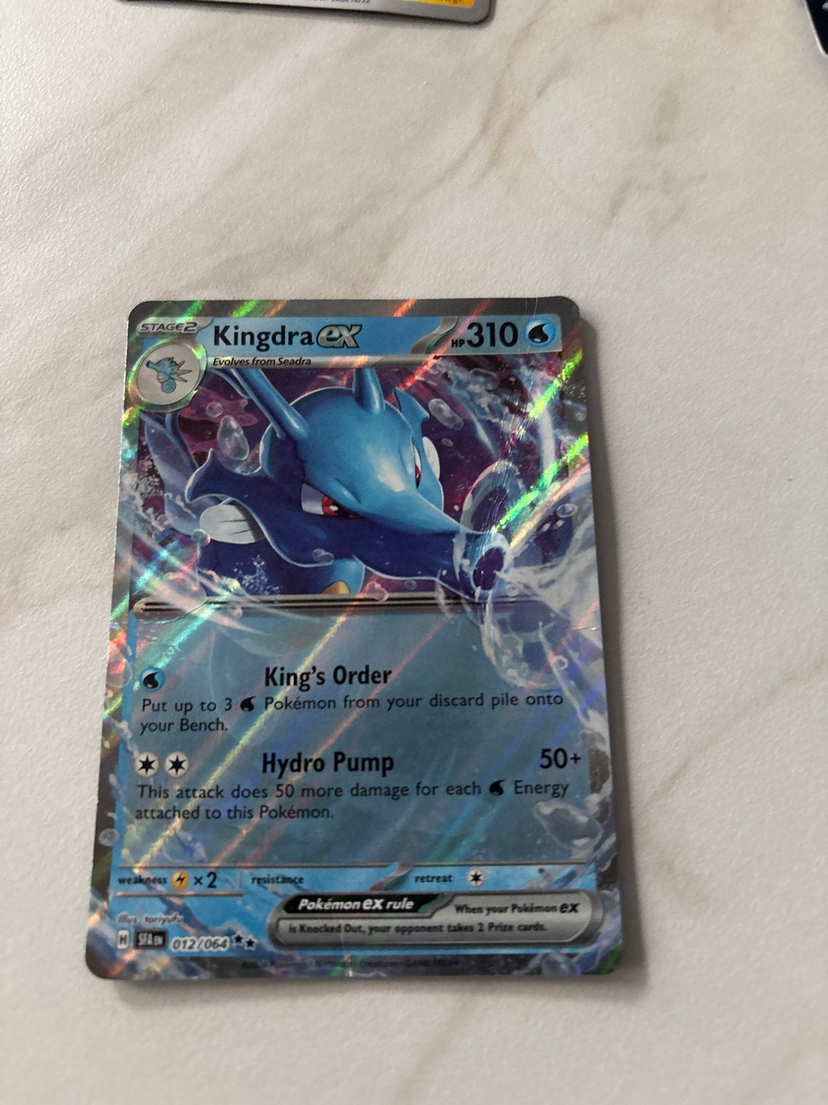 Kingdra EX Pokémon Kaart - Zeldzaam en in Topconditie, Ophalen of Verzenden, Zo goed als nieuw, Losse kaart, Foil