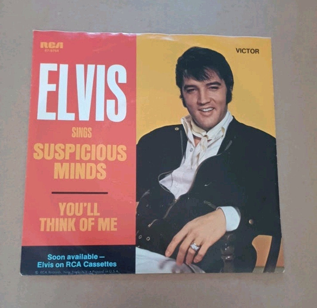 Elvis Presley  - Suspicious Minds, Gebruikt, 7 inch, Ophalen of Verzenden, Pop