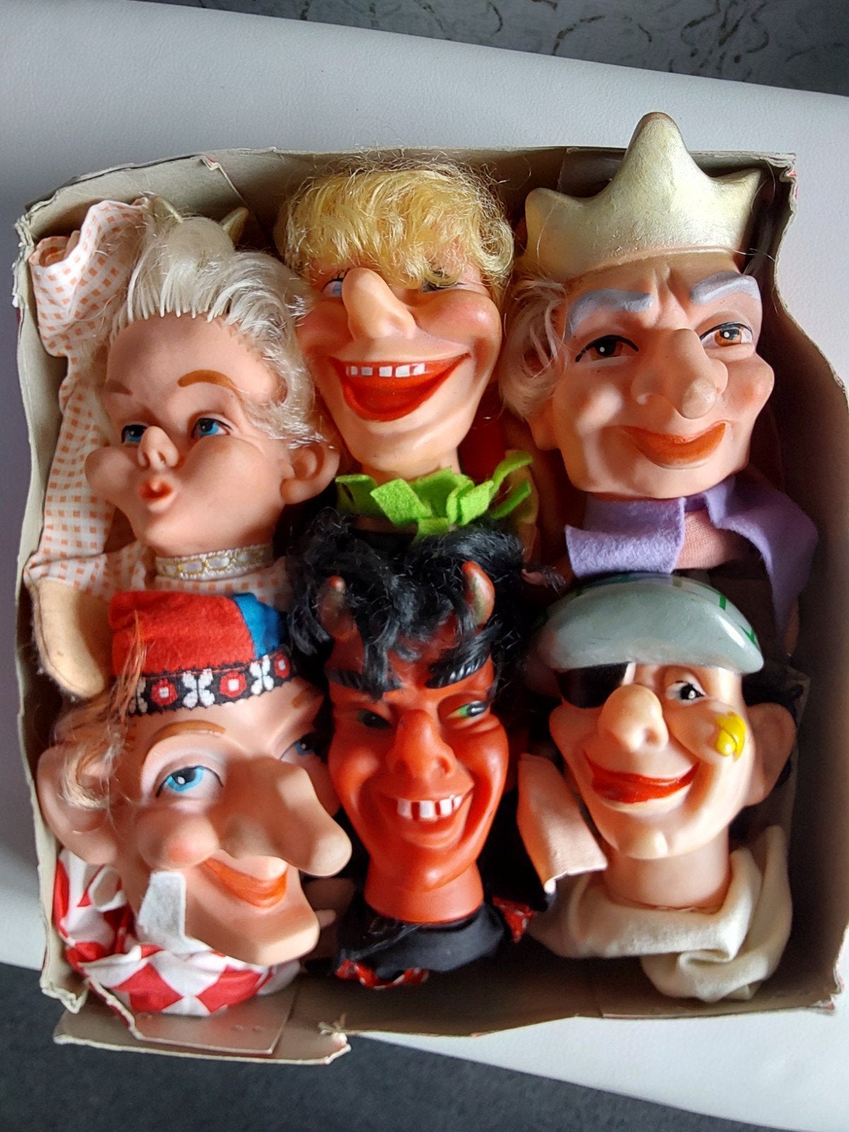 Vintage poppenkastpoppen set - Fairy Tale Hand Puppets, Ophalen of Verzenden, Gebruikt, Overige typen