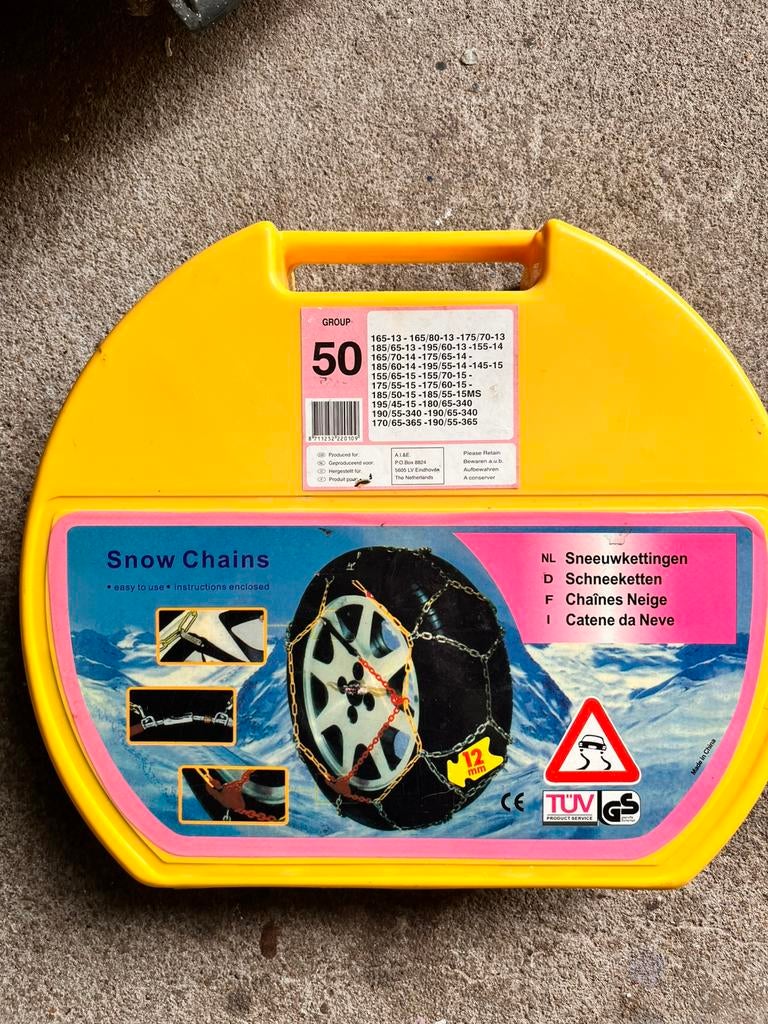 Sneeuwkettingen Group 50 – 12 mm – meerdere bandenmaten, Auto diversen, Sneeuwkettingen, Ophalen, Gebruikt