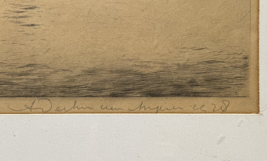 267. Ets, Antoon Derkzen van Angeren – havengezicht, 1928, Ophalen