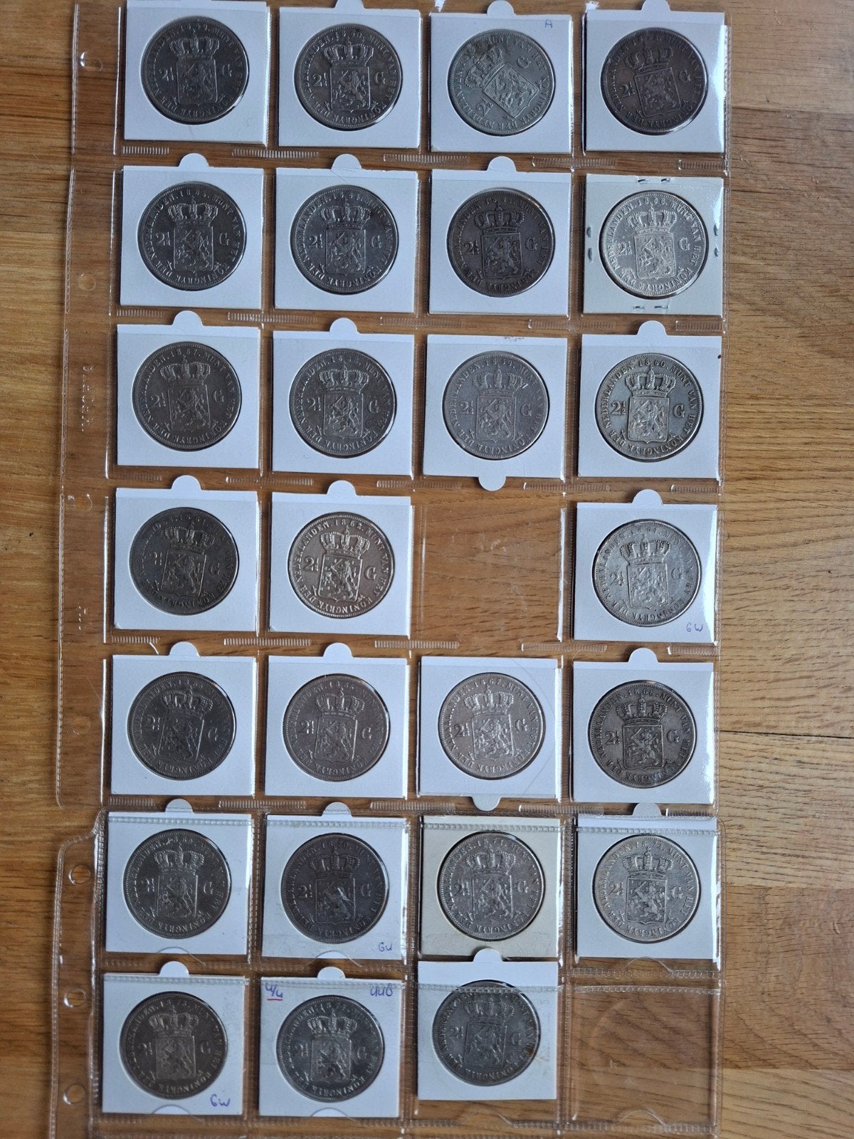 Serie rijksdaalder willem III 1849-1874 2½ gulden zilver, Postzegels en Munten, Munten | Nederland, Koning Willem III, Setje, Zilver