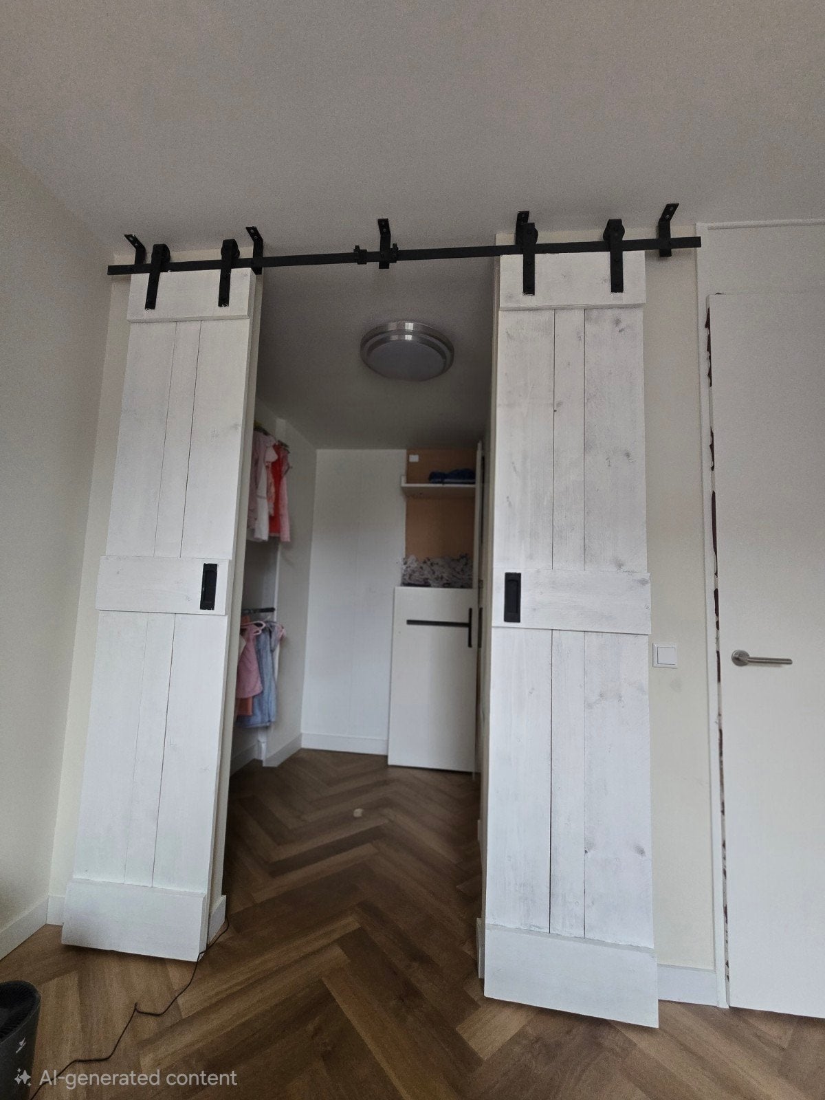 Witte schuifdeuren met railsysteem, Ophalen, Minder dan 80 cm, 215 cm of meer, Binnendeur