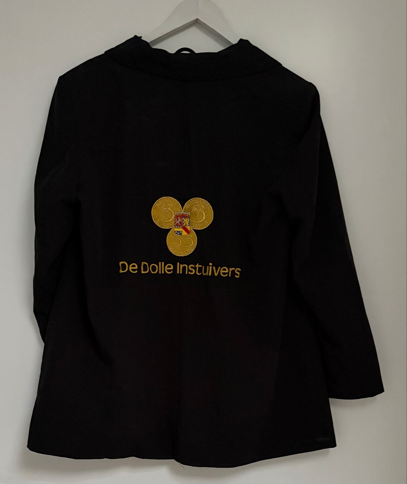 Zwart jasje met 'De Dolle Instuivers' borduursel, Zwart, Maat 46/48 (XL) of groter, Ophalen of Verzenden, Zo goed als nieuw