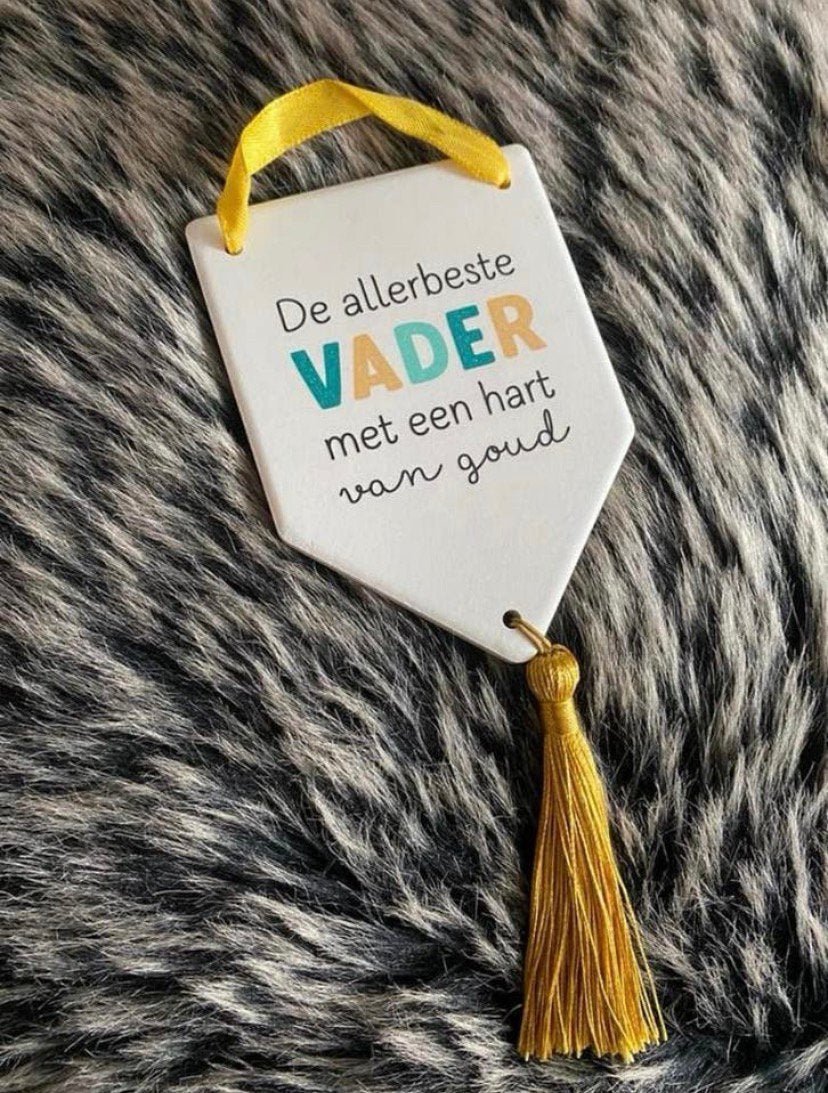 tegeltje met tekst / spreuk vader, Verzenden, Zo goed als nieuw