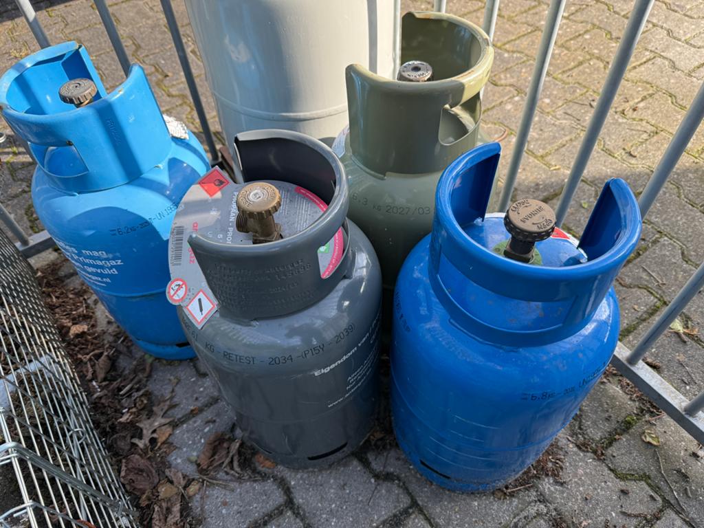 Gasfles leeg gas fles lege, Ophalen of Verzenden, Gebruikt