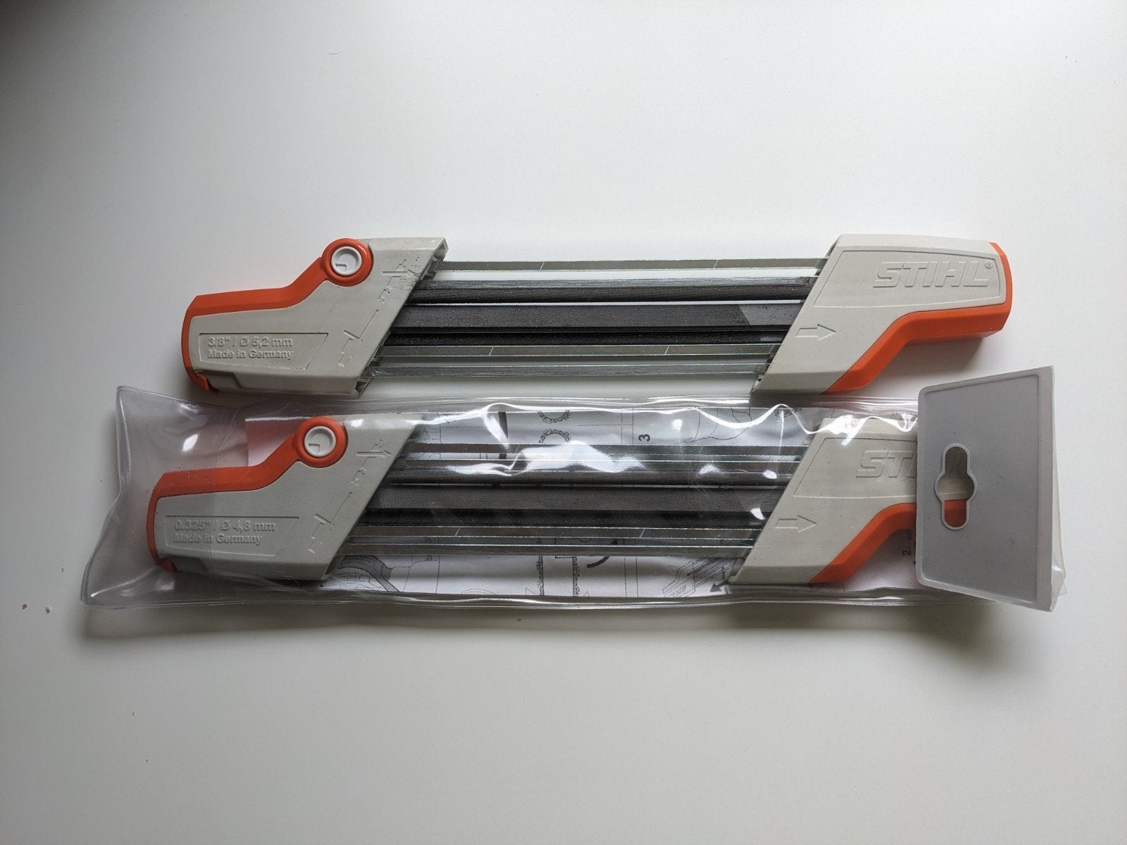 Stihl 2-in-1 vijlhouders voor kettingzagen (2 stuks), Ophalen of Verzenden, Zo goed als nieuw, Overige typen, Stihl