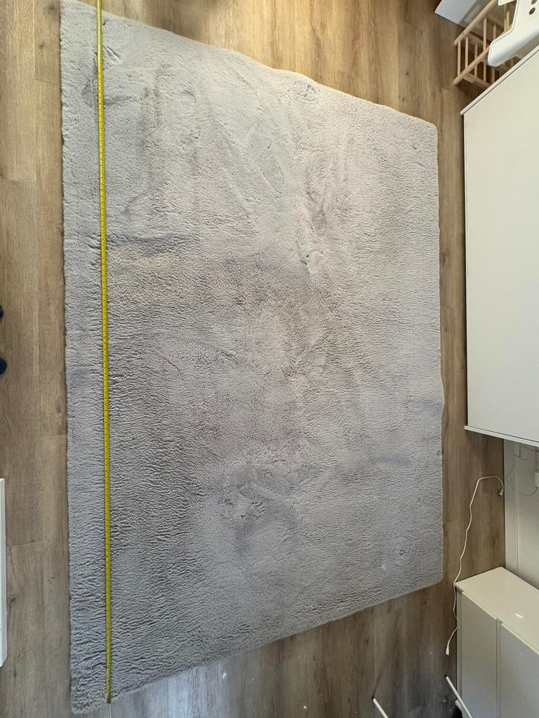 FRAAI Zacht Hoogpolig vloerkleed - Comfy Grijs, Ophalen, Gebruikt, 200 cm of meer, 200 cm of meer