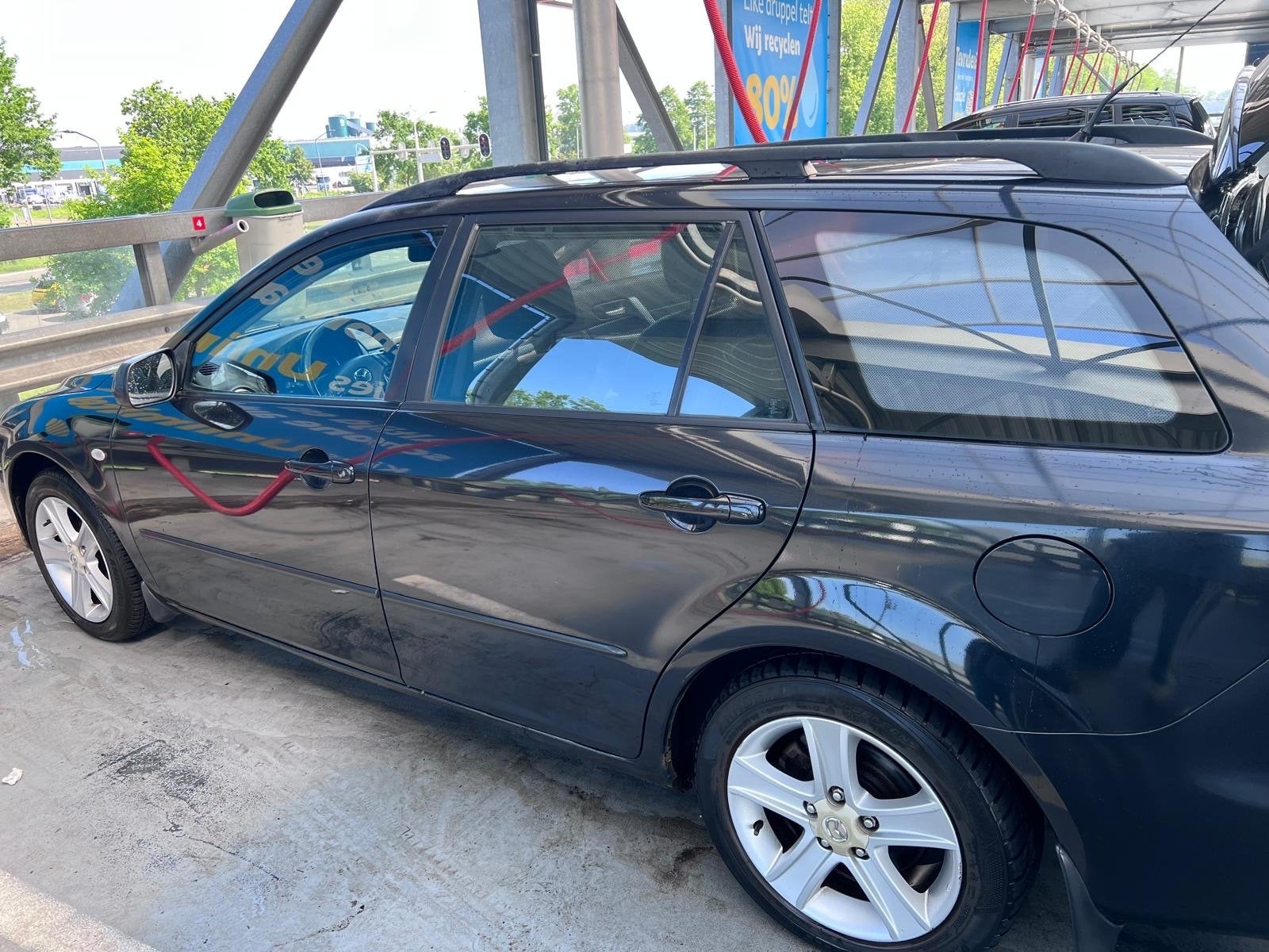 Mazda 6 2.0 Sportbreak 2005 Zwart, Auto's, 1345 kg, 4 cilinders, Zwart, Origineel Nederlands