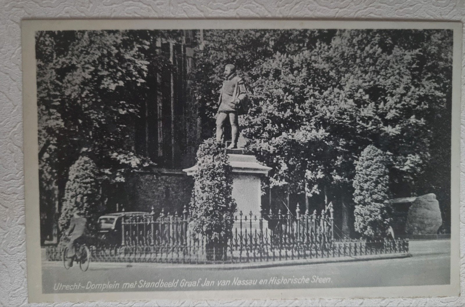 Utrecht Domplein. Standbeeld Graaf Jan van Nassau, Ophalen of Verzenden, Voor 1920, Ongelopen, Utrecht