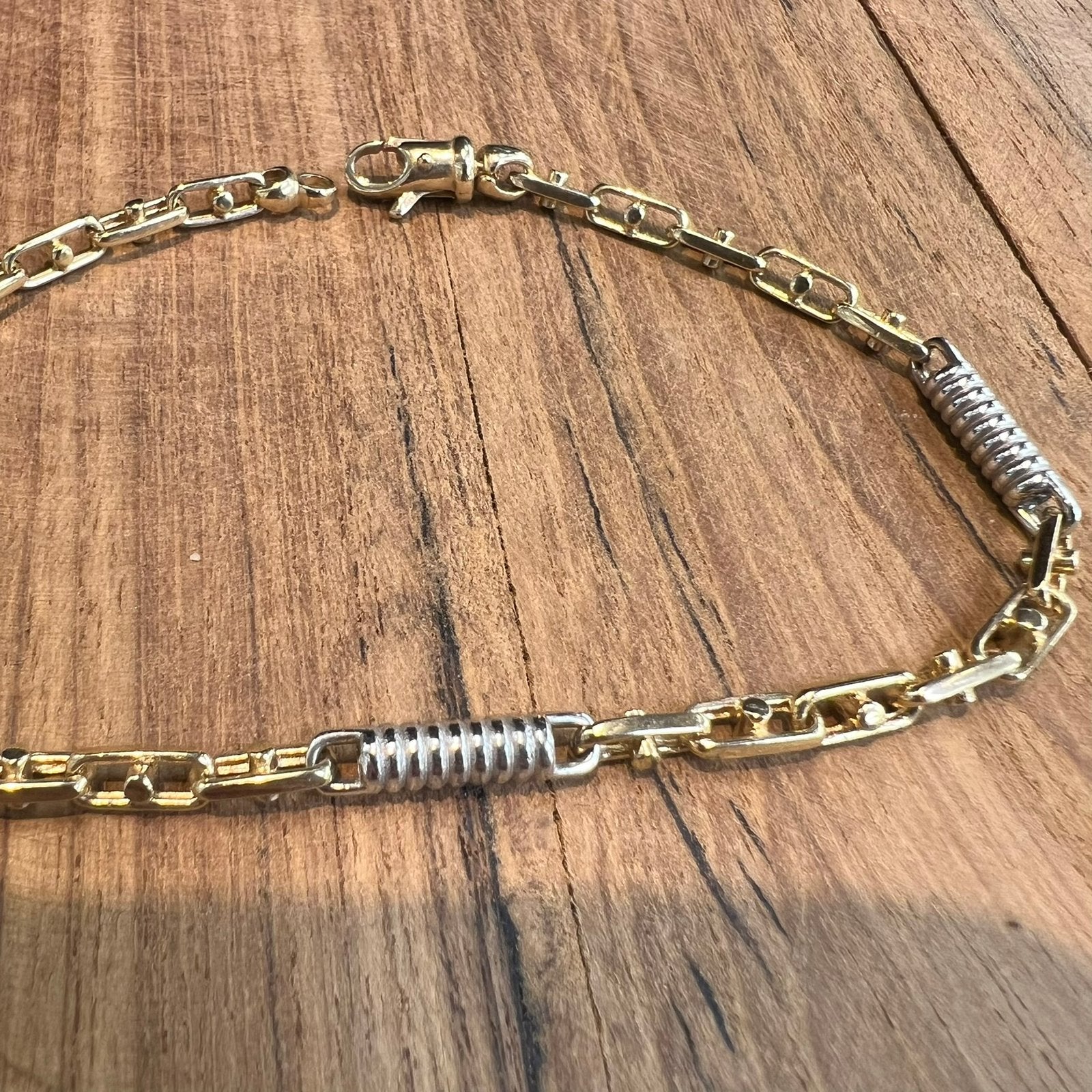 Gouden armband 14 karaat goud monte carlo massief, Ophalen of Verzenden, Zo goed als nieuw, Goud