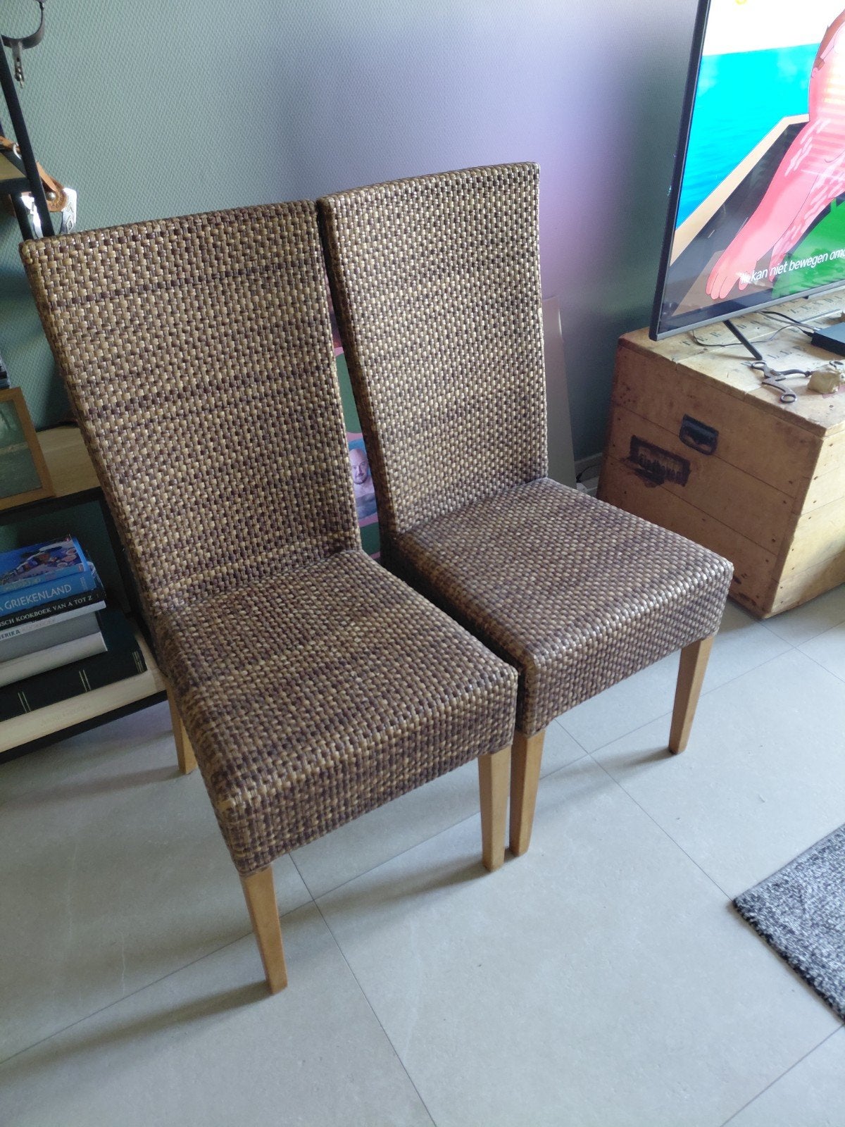 Gratis 2 stoelen, Ophalen, Gebruikt, Twee, Bruin