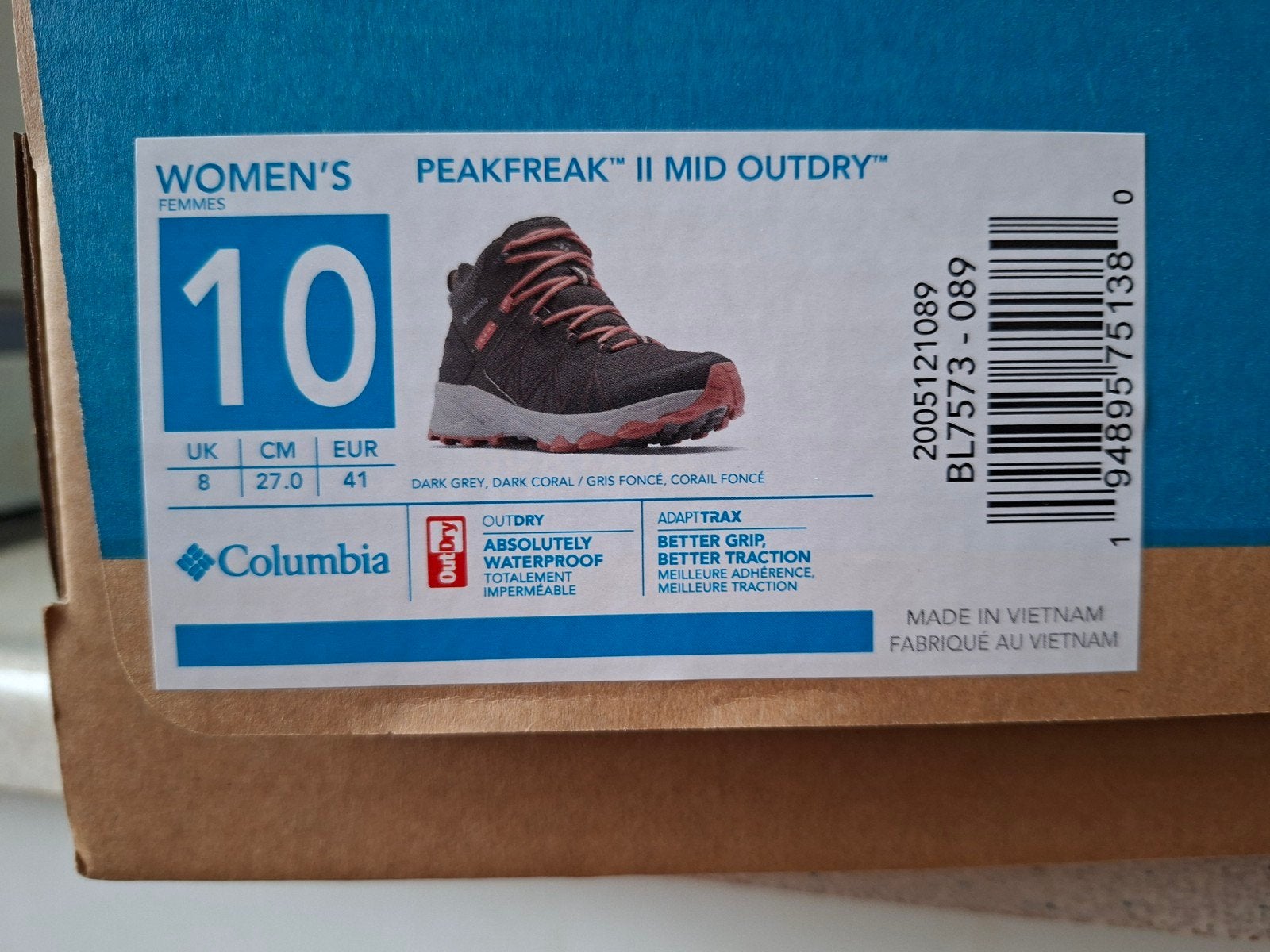 Columbia Peakfreak II Mid Outdry wandelschoenen dames, Sport en Fitness, Bergsport en Wandelen, Ophalen, Nieuw, Schoenen
