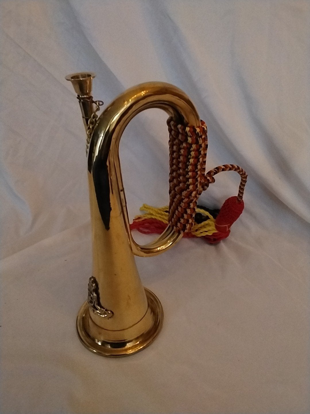 Decoratieve koperen bugel met koord, Muziek en Instrumenten, Ophalen of Verzenden, Gebruikt, Overige typen