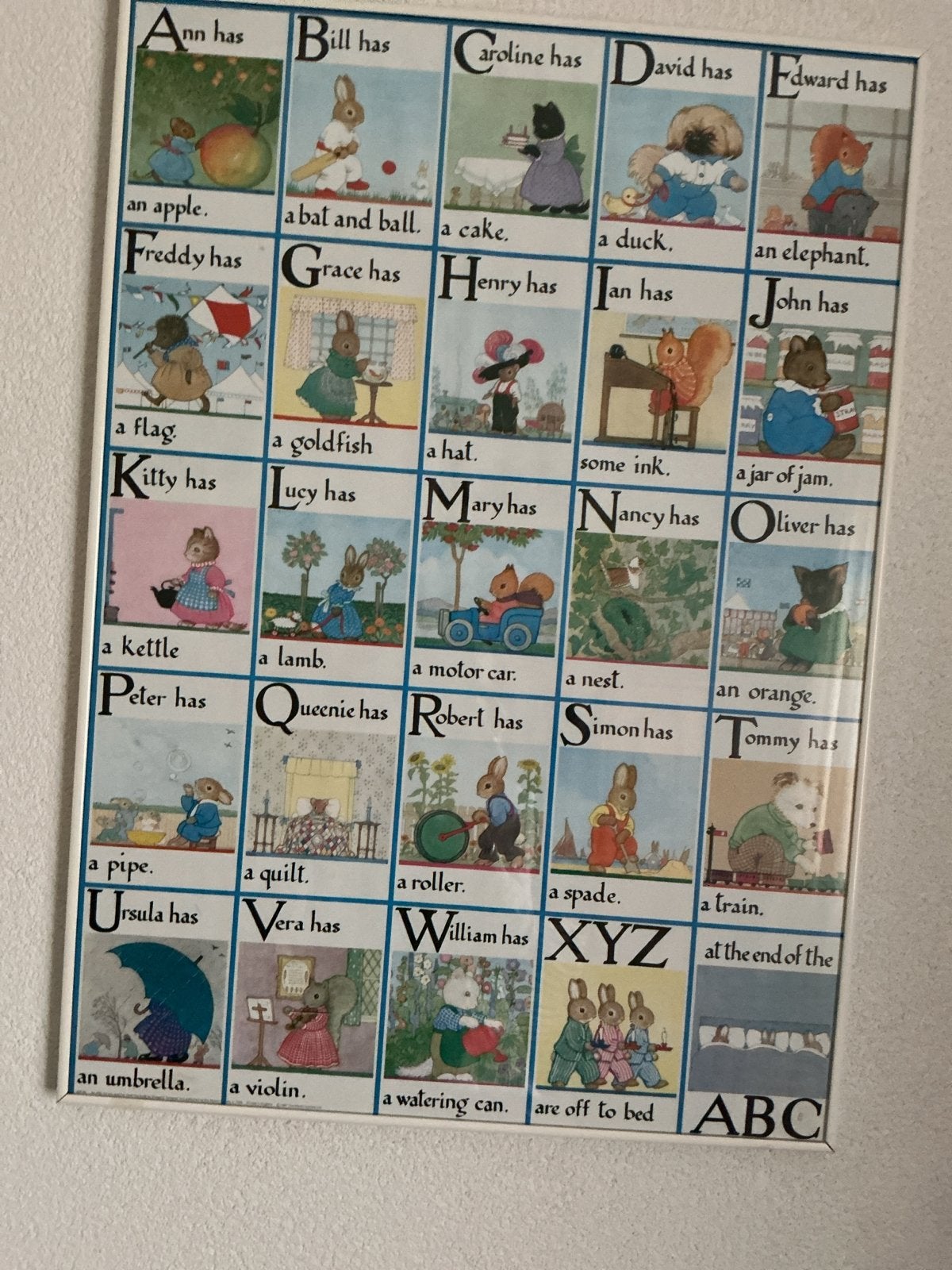 Educatief ABC Schilderij voor Kinderkamer, Minder dan 50 cm, Gebruikt, 50 tot 75 cm, Ophalen of Verzenden