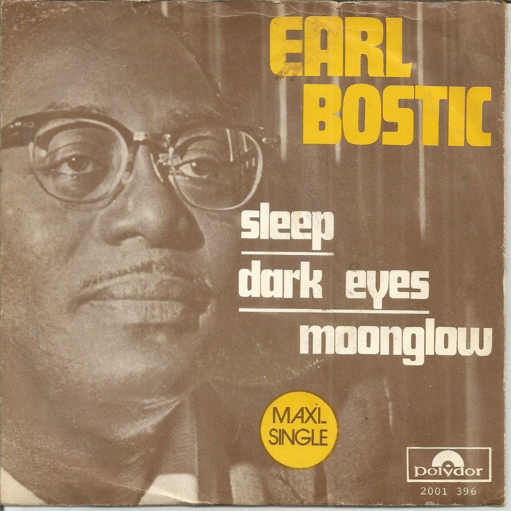 Earl Bostic – Sleep (1973), 7 inch, Zo goed als nieuw, Jazz en Blues, Fotohoes