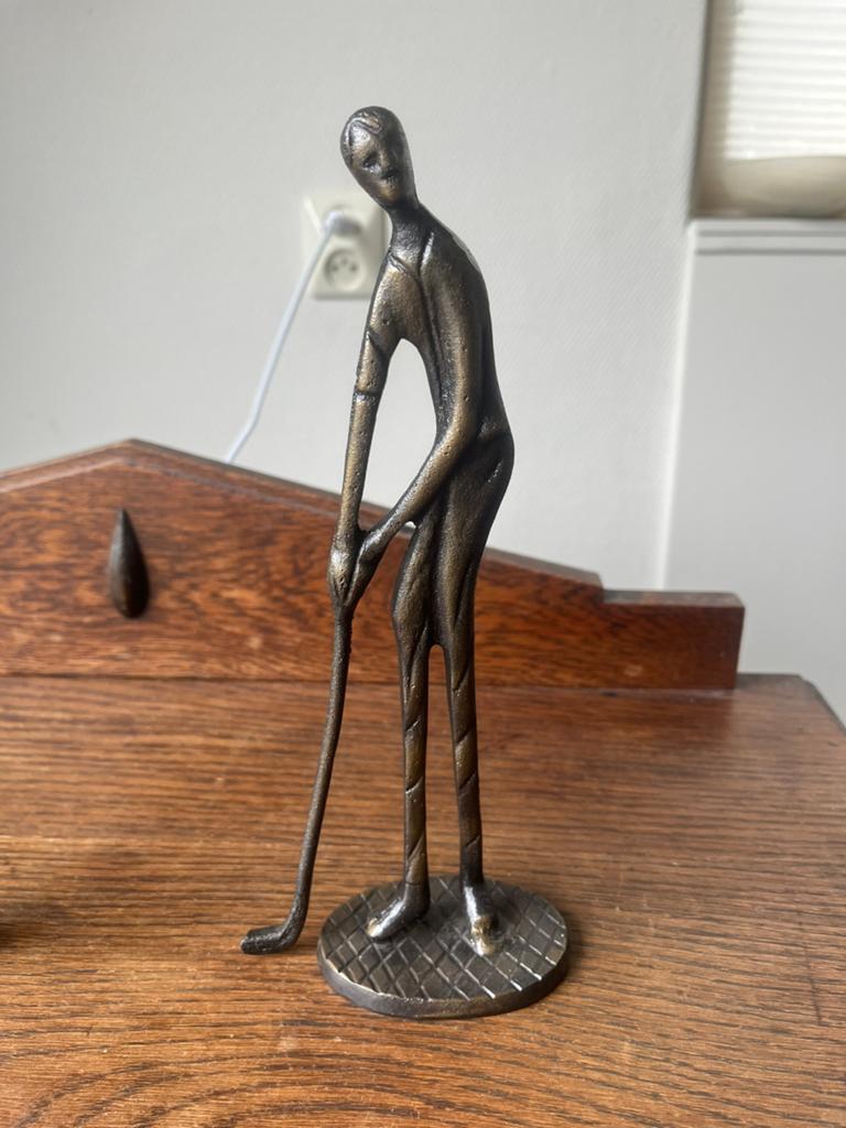 Metaken beeldje “golf”, Verzamelen, Beelden en Beeldjes, Ophalen of Verzenden, Zo goed als nieuw