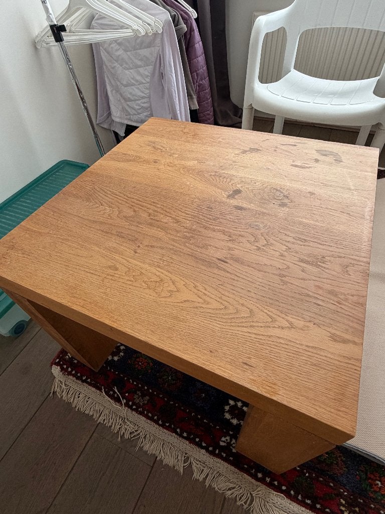 Massief Eikenhouten tafel, Ophalen, 50 – 75, Gebruikt, 50 tot 100 cm