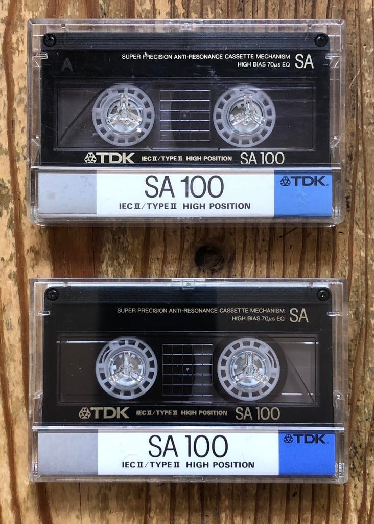TDK SA 100 cassettes 1988 in nette staat, Cd's en Dvd's, Cassettebandjes, Ophalen of Verzenden, Overige genres, 2 t/m 25 bandjes