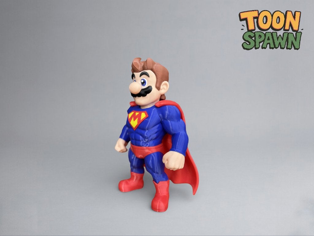 Super Mario Superman – 29 cm – Heroic Mash‑up Figuur, Ophalen of Verzenden, Nieuw, Overige typen