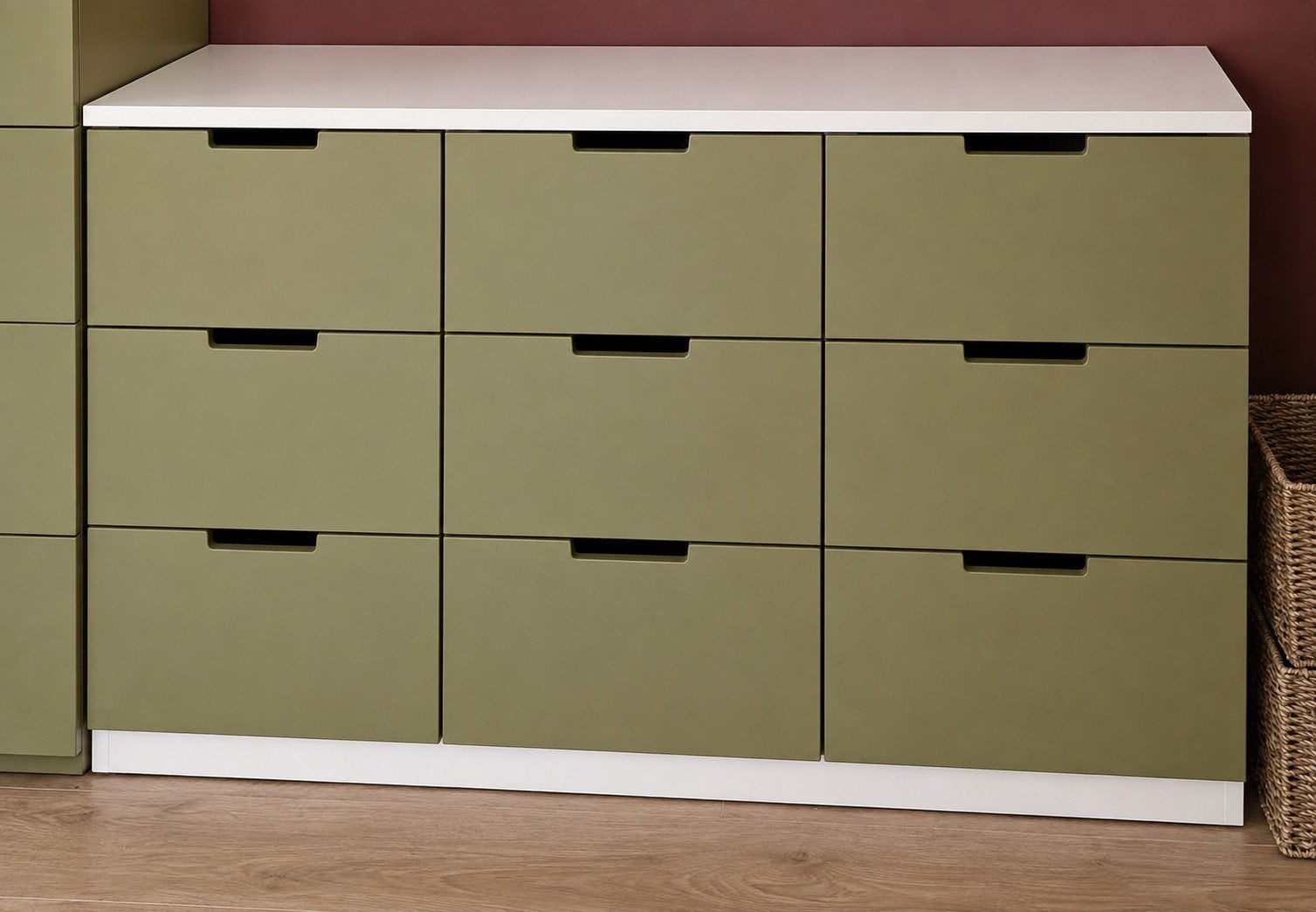 Ikea Nordli bovenplaat en onderplint wit, Ophalen, Gebruikt, 100 tot 150 cm, Modern, Scandinavisch