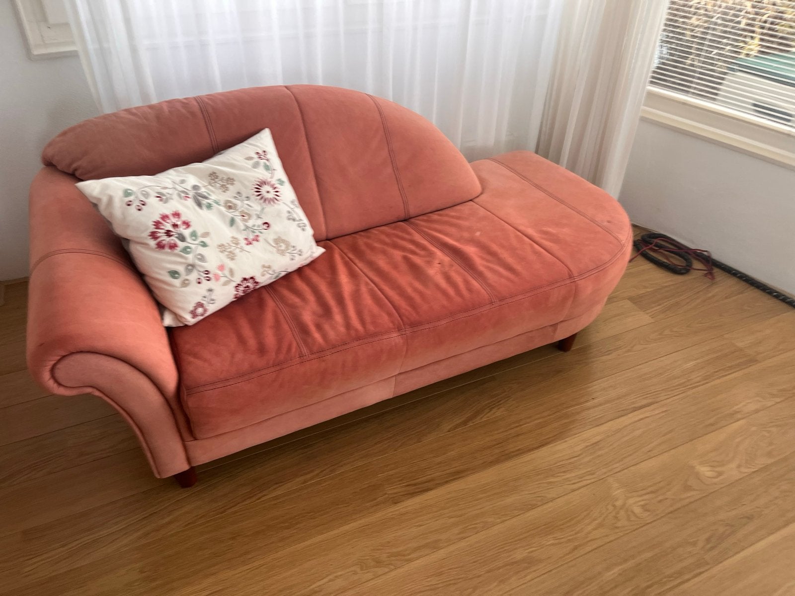 Roze chaise longue - comfortabel en stijlvol, Ophalen, Gebruikt, Eenpersoons, 150 tot 200 cm