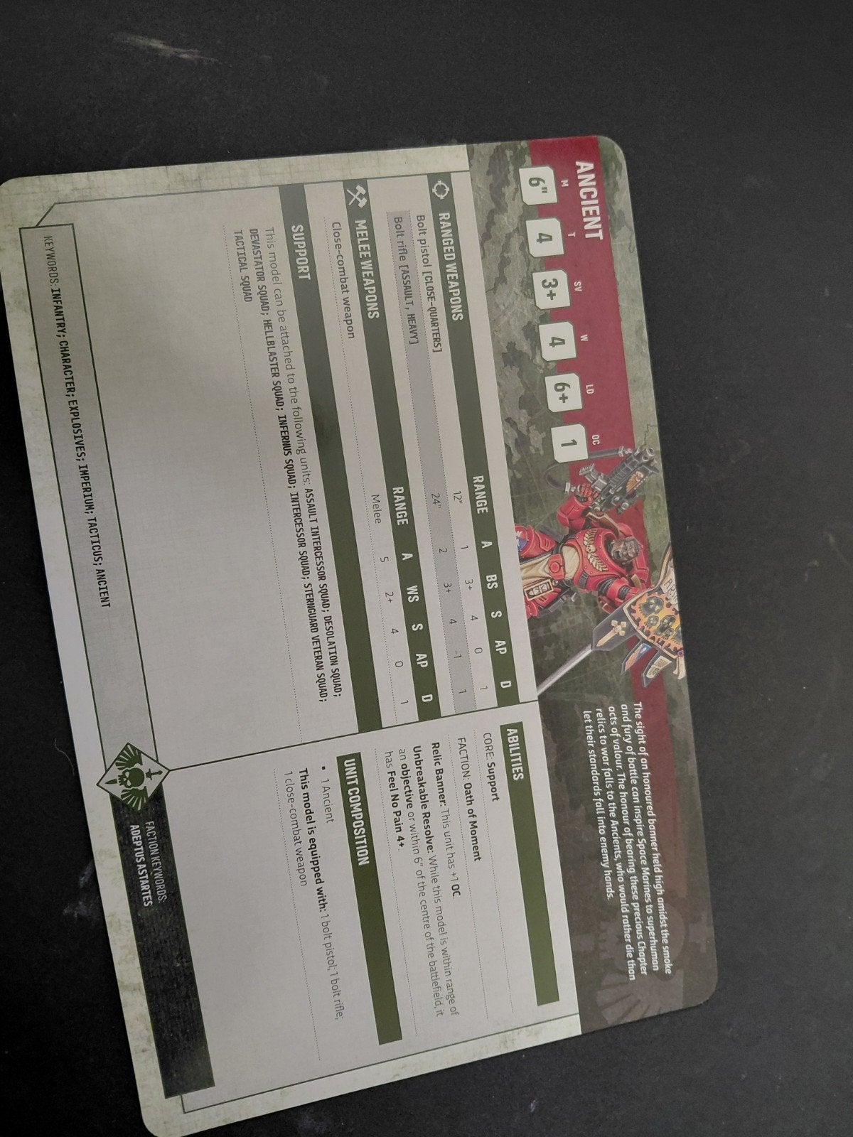 Warhammer 40K Ancient Figuur - Nieuw, Hobby en Vrije tijd, Wargaming, Ophalen of Verzenden, Nieuw, Warhammer 40000, Figuurtje(s)