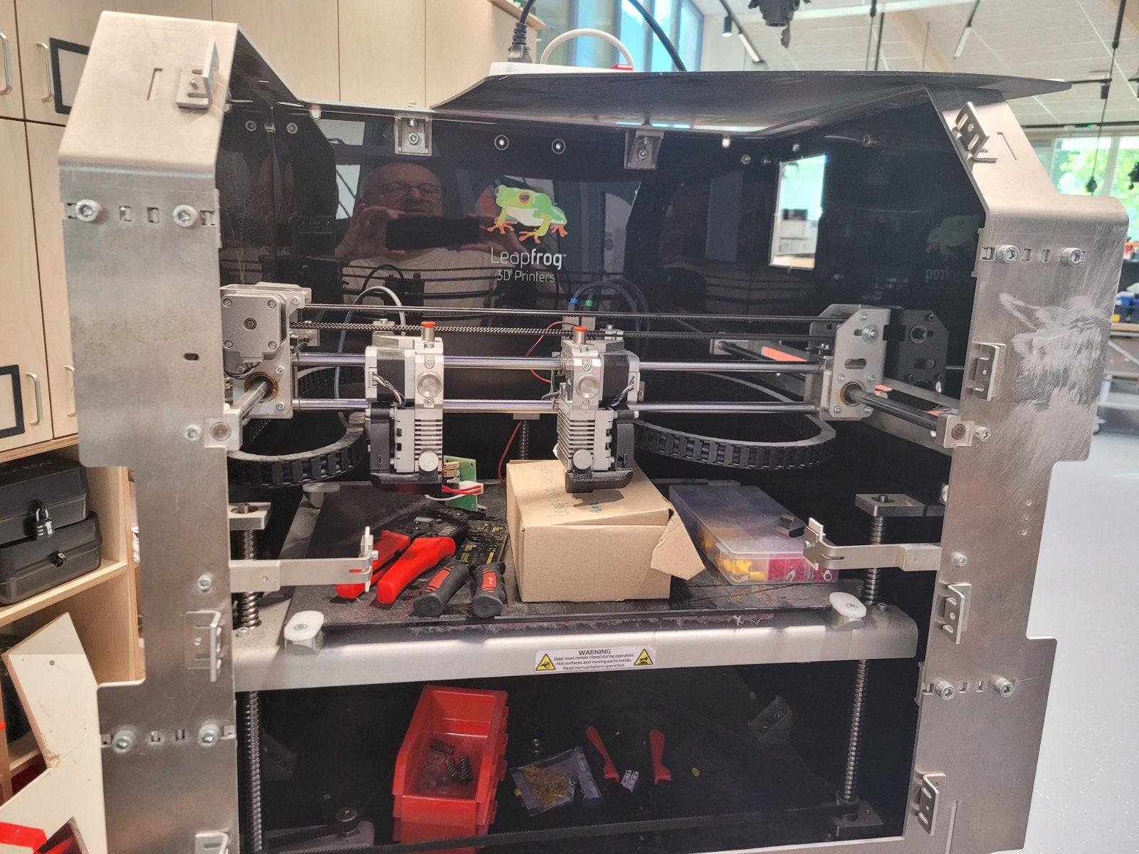 Leapfrog 3D-printer - Voor onderdelen of opknapbeurt, Computers en Software, 3D Printers, Ophalen, Leapfrog, Niet werkend, Filament