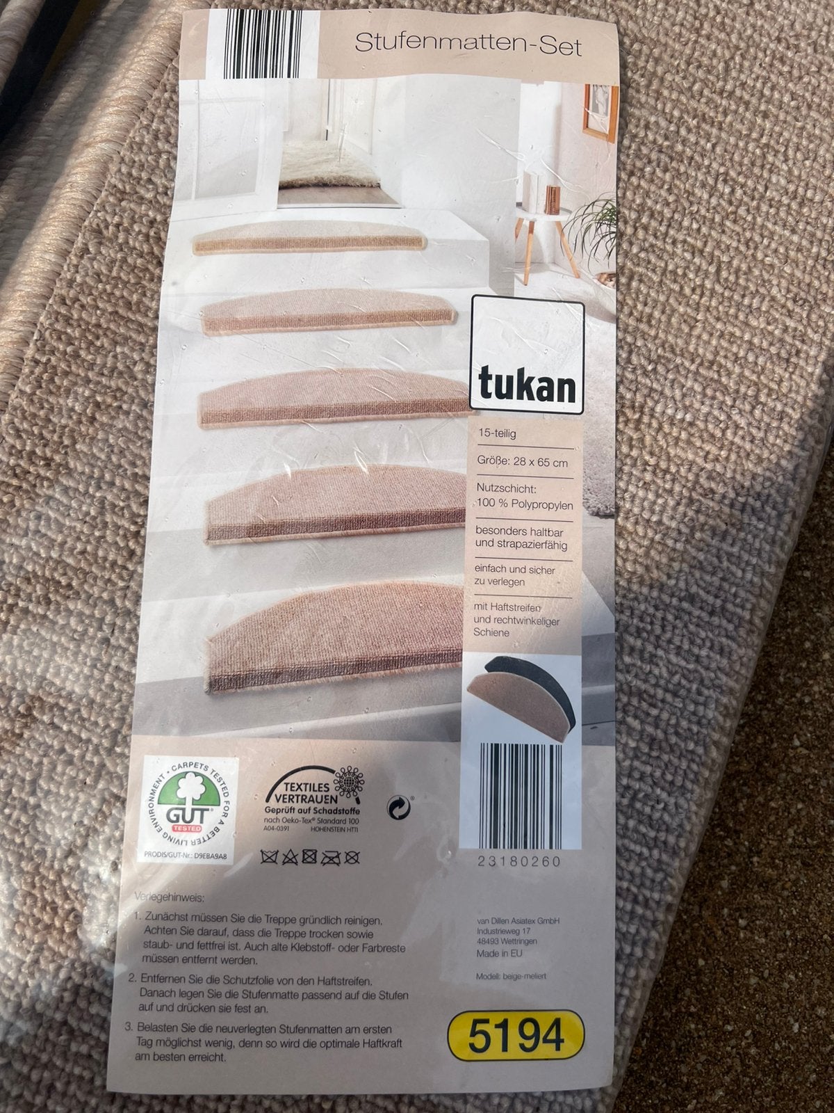 Te koop 15 st nieuwe zelfklevende trapmaten, Huis en Inrichting, Stoffering | Tapijten en Kleden, Ophalen, Minder dan 50 cm, 50 tot 100 cm