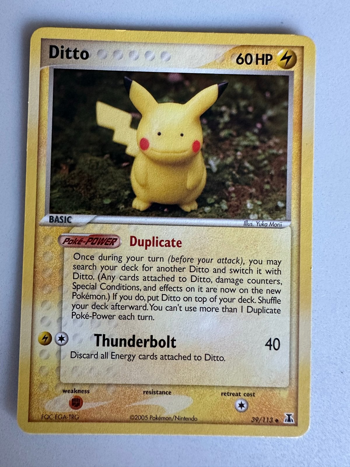 Ditto Pikachu Pokemon Kaart 39/113, Ophalen of Verzenden, Gebruikt, Losse kaart
