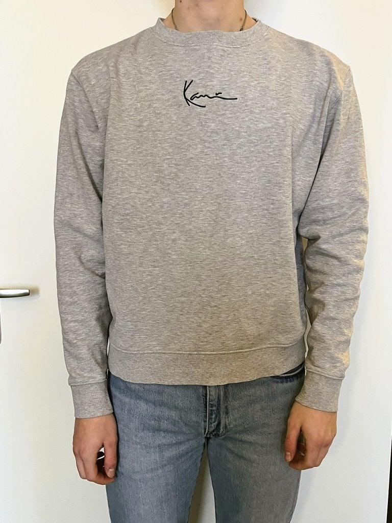 Karl Kani Signature Crew grijs sweatshirt sweater trui, mt S, Ophalen of Verzenden, Zo goed als nieuw, Grijs, Maat 46 (S) of kleiner