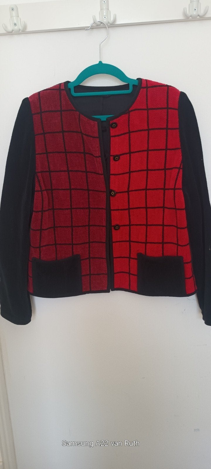 Annikki Karvinen Damesblazer - Handgemaakt Fluweel, m, Kleding | Dames, Maat 38/40 (M), Annikki Karvinen, Ophalen of Verzenden