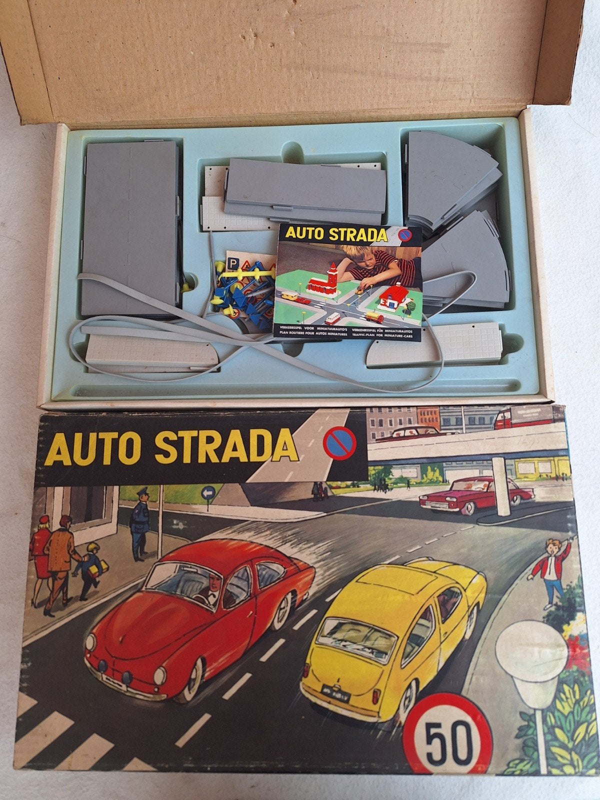 Vintage Auto Strada Verkeersspel - Berco Lux Tiel Holland, Ophalen of Verzenden, Gebruikt