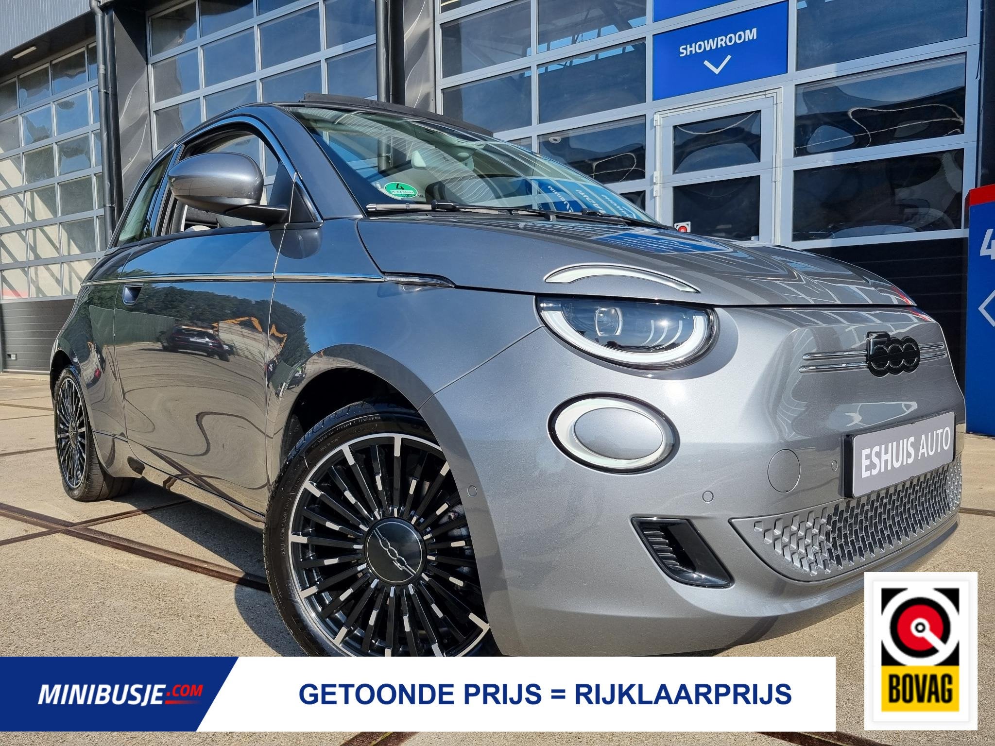 Fiat 500e Cabrio La Prima by Bocelli 42 kWh JBL / 17 INCH /, Auto's, Dealer onderhouden, Gebruikt, 118 pk, Cabriolet