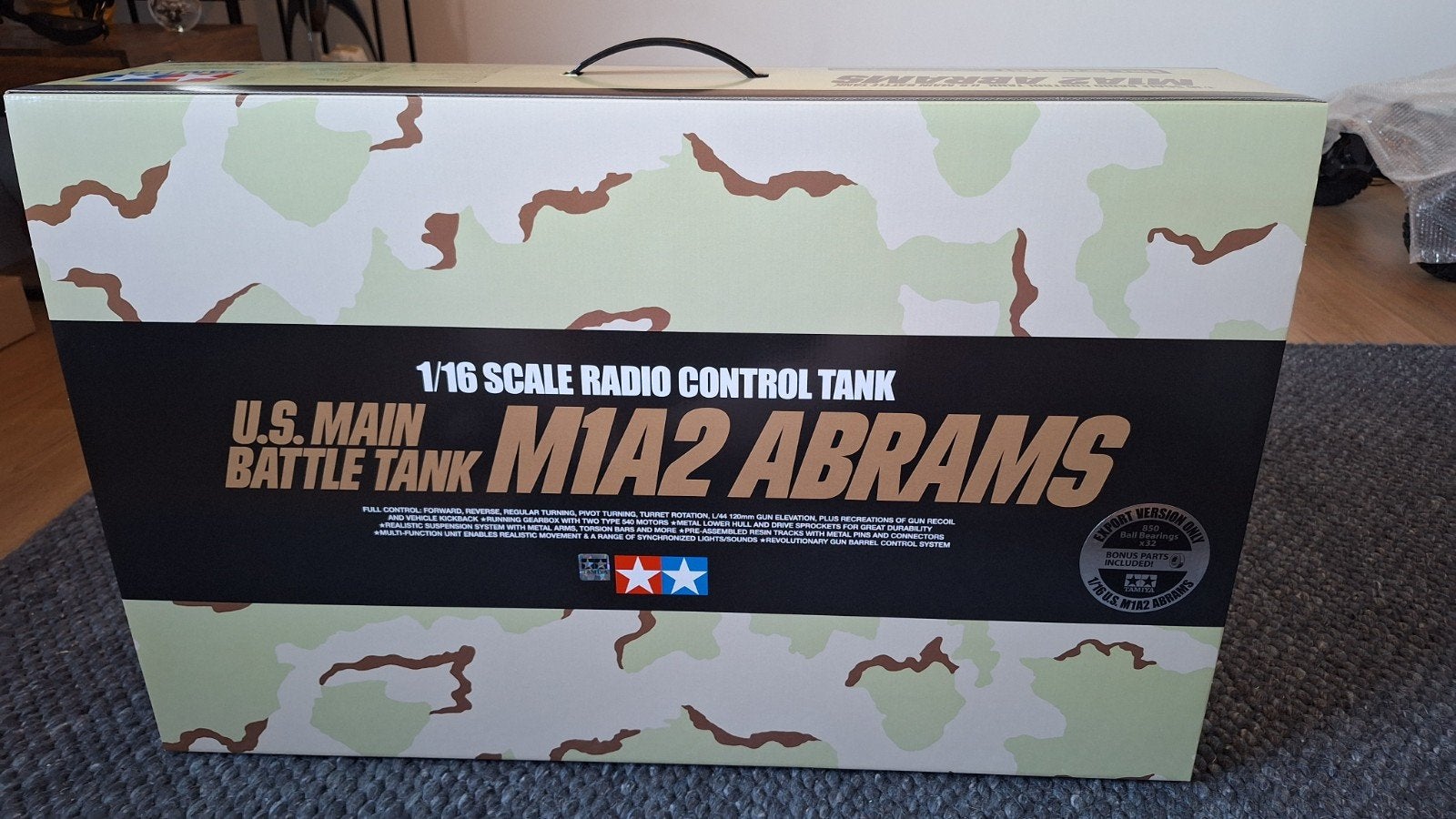 Nieuwe Tamiya RC 1/16 M1A2 Abrams tank kit, Ophalen of Verzenden, Nieuw