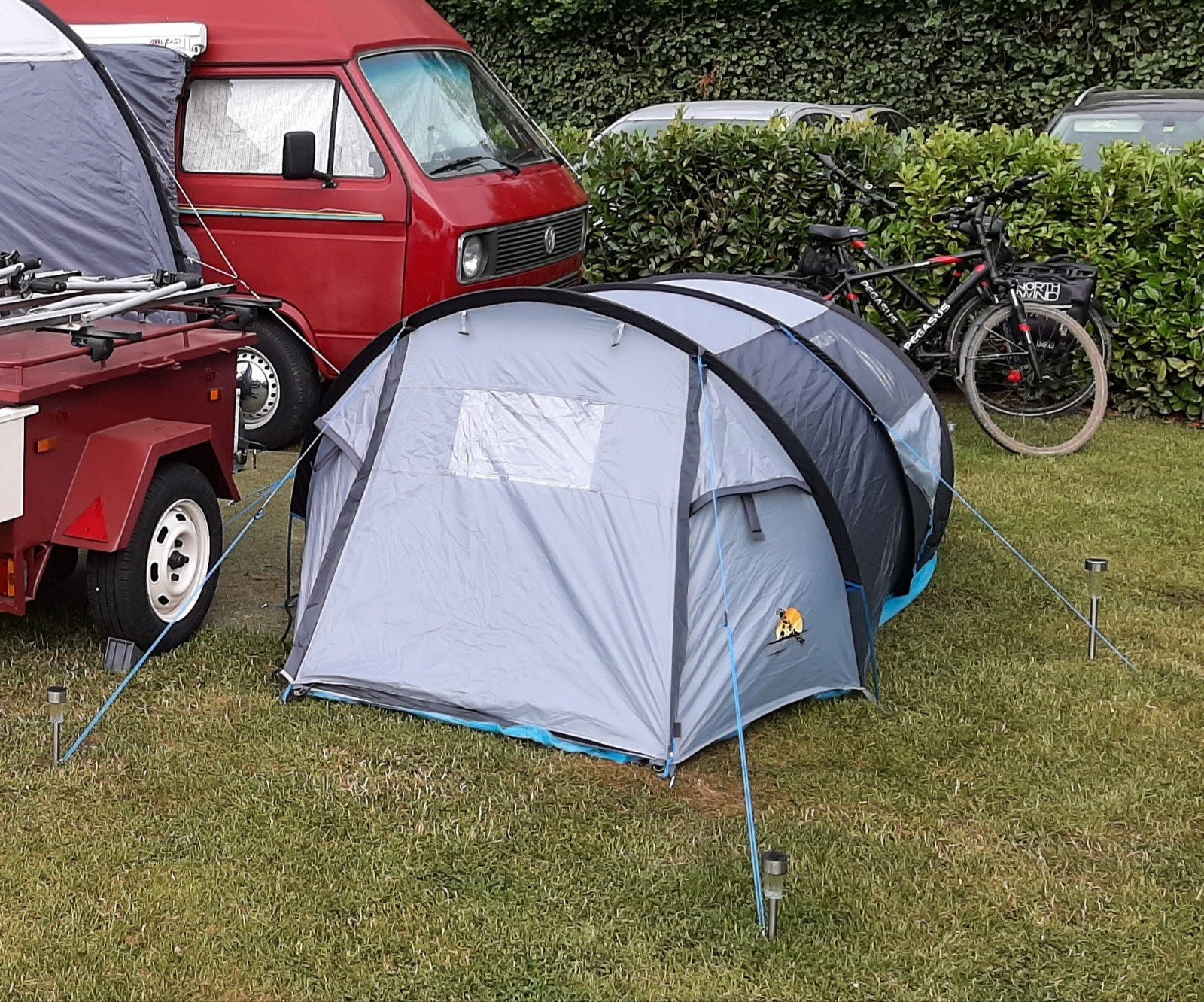 Safarica Hurricane pop up tent Grey M, Ophalen, Zo goed als nieuw, Tot en met 2
