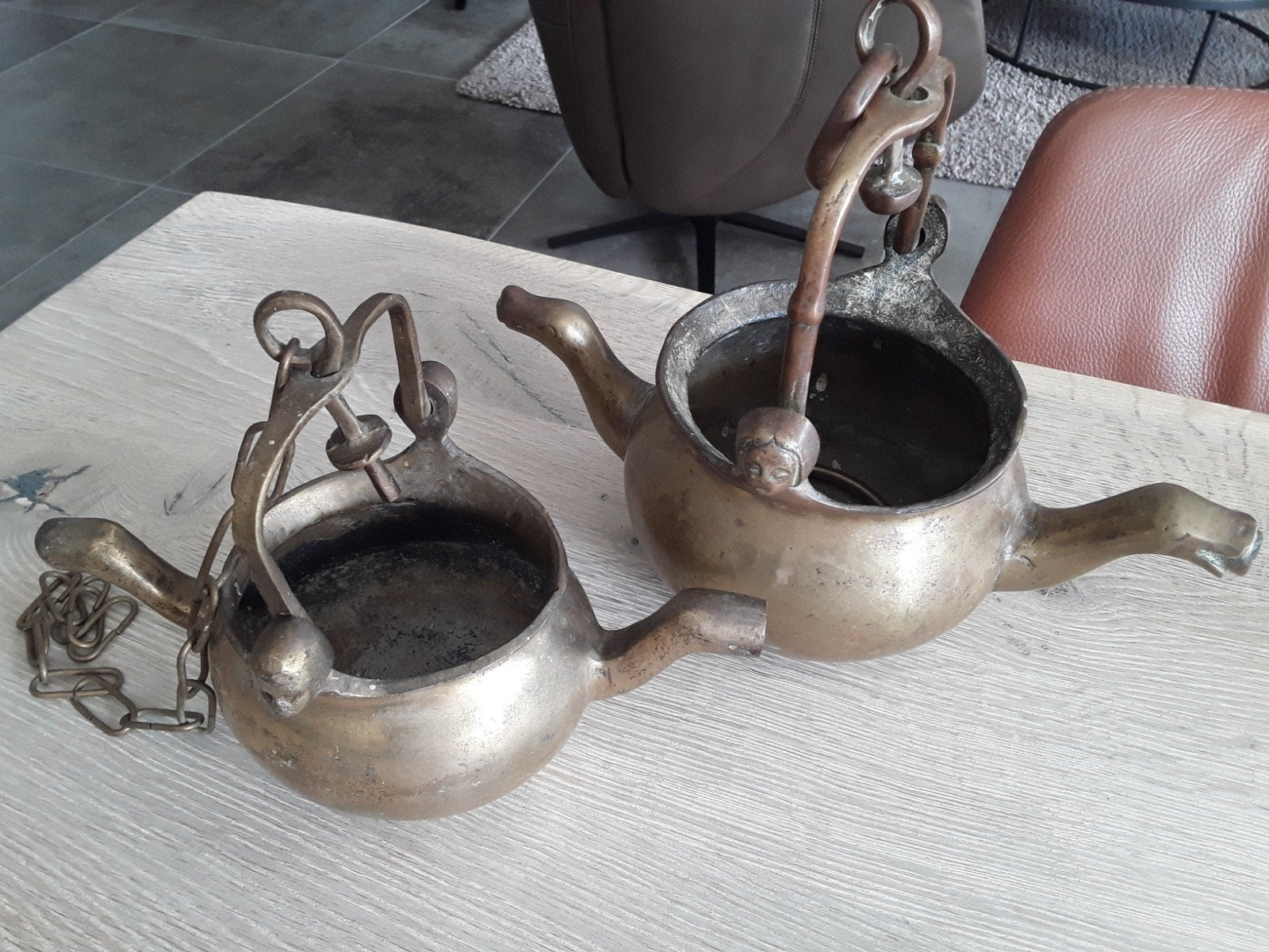 twee lavabo's    brons, Antiek en Kunst, Antiek | Koper en Brons, Ophalen