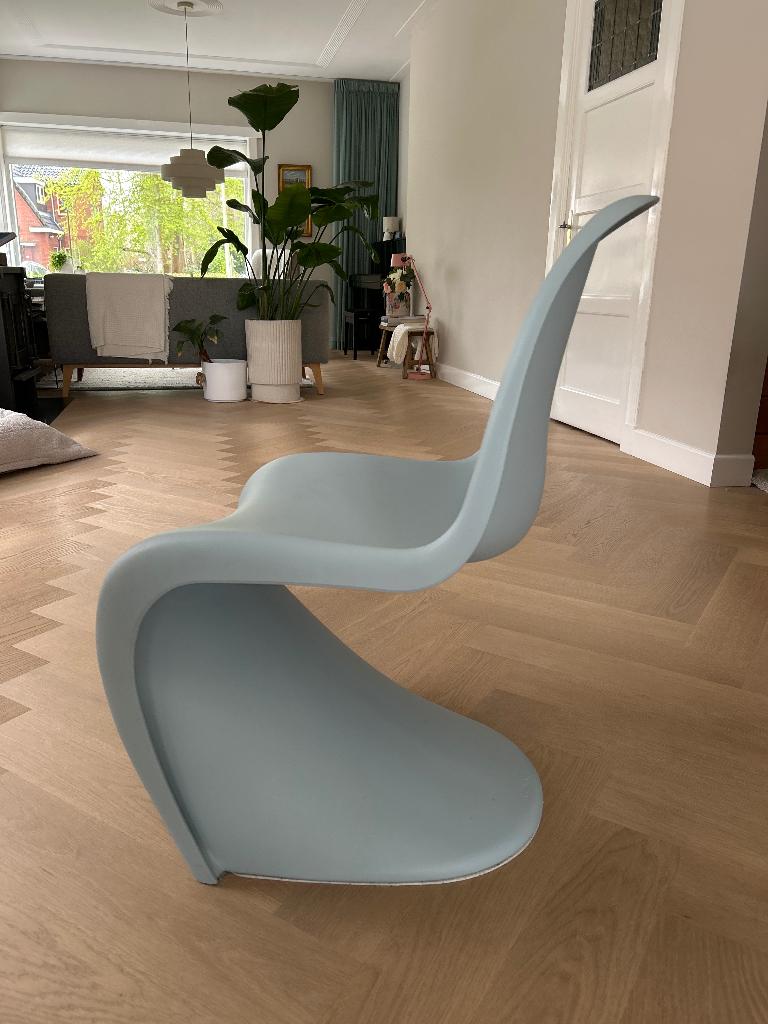 Vitra Panton stoel blauw/groen ORIGINEEL, Huis en Inrichting, Stoelen, Ophalen, Kunststof, Gebruikt, Twee