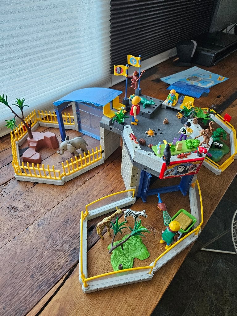Playmobil dierentuinset 4093 met extra's, Ophalen of Verzenden, Gebruikt, Complete set
